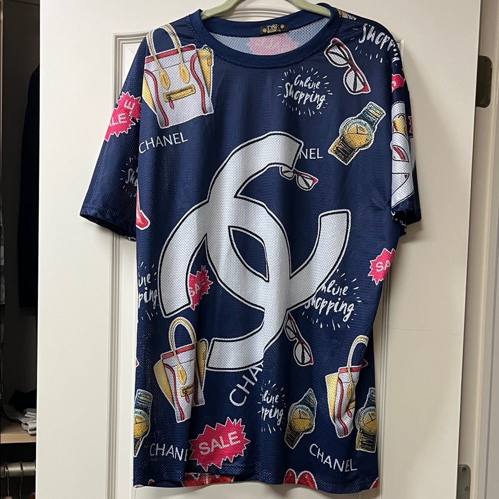 D&K Fashion Girl brand Chan el themed dress, measurements in photos -no size tag